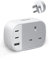 UK to US Plug Adaptor, VINTAR USA Travel Adapter with 2 USB C 1 USB A Ports, UK to USA Plug Adapter, American Plug Adapter UK to US for USA Mexico Canada Thailand and More (Type B),1 Pack