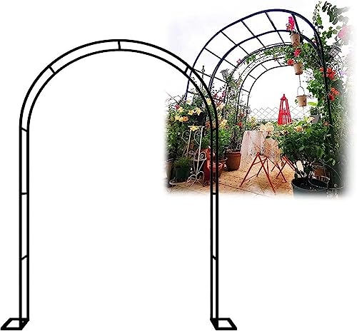 Rosenbogen, Garten-Torbogen Aus Metall, Pergola Rankhilfe Verzinkt Rost, Laubengang Rankgestell Mit Sockel Für Verschiedene Kletterpflanzen, Einfache Montage, 6 Größen,140x230x40CM
