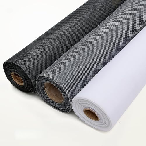Timizi Maille Moustiquaire pour Portes et FenêTres 1.5x30m, Grillage pour Moustiquaire Maille Ultra Fine Moustiquaire Auto Agrippante, pour Porte et Fenetre. - Noir