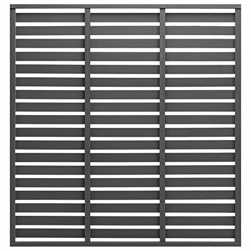 BULANED Zaunelement, Sichtschutzstreifen, Sichtschutzzaun, Garten Zaunschutz, Balkonzaun, Stabzaun, WPC 180 x 180 cm Grau
