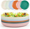 Comius Sharp 6 Assiettes en Plastique Antidérapantes à Filetage, Assiettes de Fête Durables de 9 Pouces pour les Salades et les Pâtes, à la Maison, au Bureau, au Micro-Ondes et au Lave-Vaisselle