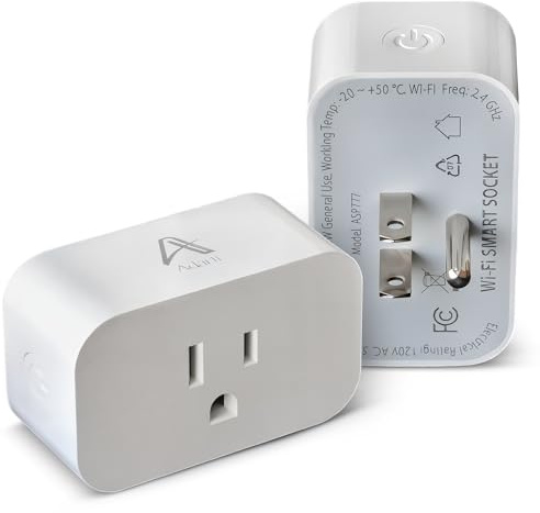 Adarii Smart Plug Google Home, Compatible with Alexa, 15A WiFi Plug, 2.4GHz, Smart Life Plug, Voice Control, Compact Indoor Smart Plug, FCC Certified, Tuya Smart Plug, No Hub Needed, 1 Pack