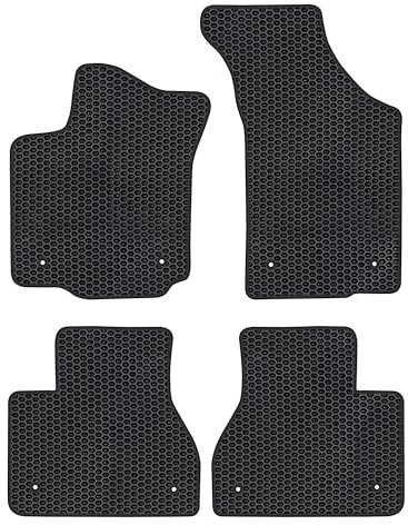 moto-MOLTICO Eva Fußmatten Auto - Automatten passend für VW Phaeton 2002-2016, rutschfeste und Wasserfeste Autoteppiche