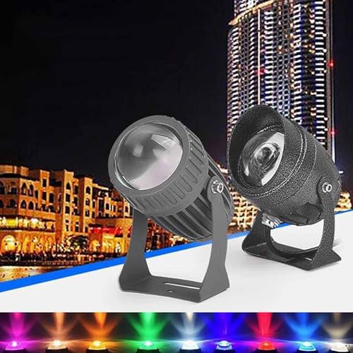 Projecteurs LED - Projecteur À Faisceau Longue Distance, Projecteur Rotatif À Faisceau Étroit, Éclairage De Paysage À LED Architectural Extérieur De 10W, Projecteur Mural Étanche IP65(Blue,B-(AC85-265