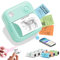 DOLEWA LX-D3 Mini Drucker, Bluetooth Pocket Printer, Tragbarer Thermodrucker mit 8 Rollen Aufklebern, Kompatibel mit iOS und Android, für Lernen, Bilder, Quittungen, to-Do-Listen (Cyan)
