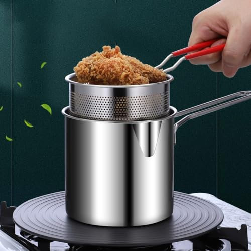 Casserole en acier inoxydable - Multifonction - Avec poignées - Pour frites croustillantes, légumes, viandes salées