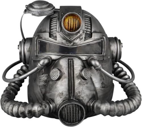 bdzxvhme T-51 Power Armor cosplay hjälm mjuk PVC hela huvudet för halloween cosplay kostym rekvisita standard silver