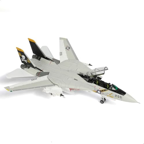 SEBUNAS 1/72 skala F14 Tomcat flygplansmodell US Navy Jolly Roger VF-84 kämpe jet miniatyr metall gjutna flygplan modellkit för militära flygentusiaster vuxna samling eller gåva