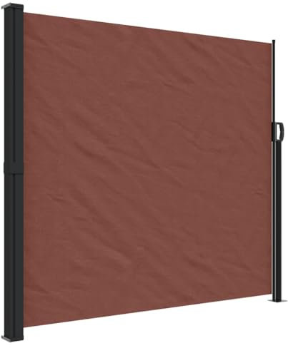 Eleganz Toldo lateral extensible marrón 180 x 300 cm – Protección solar para terraza y jardín, resistente a los rayos UV y al agua, ideal para familias y amantes del aire libre