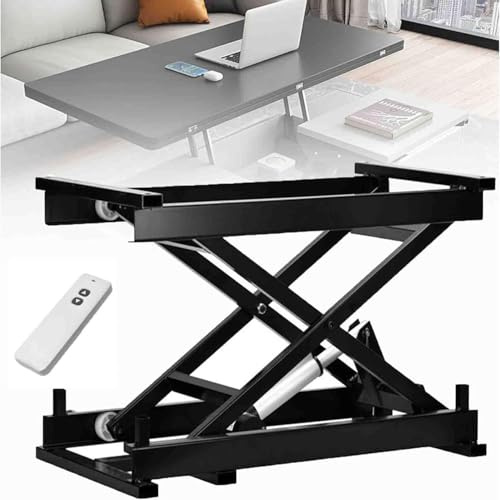 JXYQ Couchtischlift, Scherenhebebühne, elektrischer Scherenhebebühne, DIY-Hubtisch, Metalllager, tragbarer Smart-Lift-Couchtisch mit kabelloser Fernbedienung für DIY-Möbel, 50 kg
