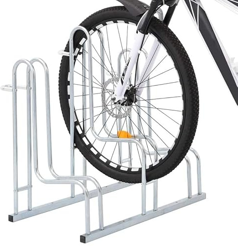 Eleganz Râtelier à vélo pour 3 vélos, autoportant, en acier galvanisé, stable et résistant aux intempéries, idéal pour le garage, le jardin ou la cour