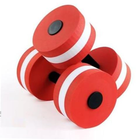 Mikinona 2 Pièces Haltères Flottants EVA Rouge Lot pour Exercices Aquatiques Poids de Natation Ergonomiques Barres Aquatiques pour Exercices de Fitness Hommes et Femmes