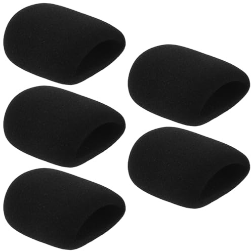 OUNONA 5pcs Microphone Windproof Cover for Handheld Mics Elastic Sponge Windscreen Muff Mic Sleeve for Ktv Karaoke Events