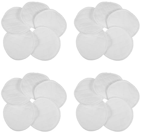 ERINGOGO Waschbare Stilleinlagen aus Baumwolle für Stillzeit 20 Stück 12cm Auslaufsicher und Wiederverwendbar Weich und Hautfreundlich Milchabsorbierende Muttermilch Auffangeinlagen für