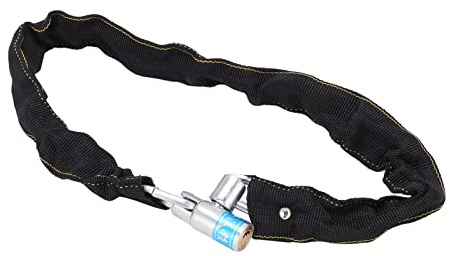 FILFEEL Candado de Cadena de Seguridad -Cerradura de Acero Antirrobo para Bicicletas, Motocicletas, Puertas con 2 Llaves - &