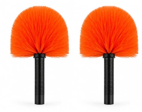LAANPOLE Two Feather Duster, Cobweb Brush for Cleaning, Spider Web Cleaner for Outdoor Indoor Use,Two【 No Pole 】