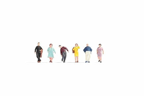 NOCH Reisende, stehende Modellfiguren, 1:87 (H0) für Ihre Bahnszenen, ideal für Stadtdarstellungen