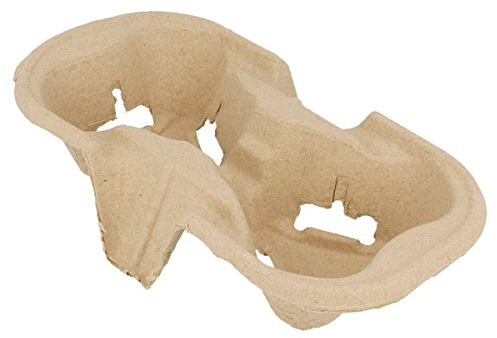 Portabicchieri, 2 Tazze 21X10,5 Cm Cartone Naturale - 100 Unità