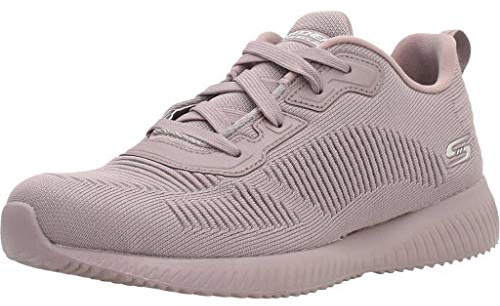 Skechers Bobs Squad - Tough Talk, Baskets Femme, Violet (Mauve Engineered Knit), 37 EU