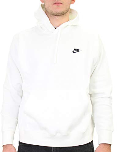 Nike Herren Sweatshirt M NSW Club Hoodie PO BB, White/White/(Black), XS, BV2654