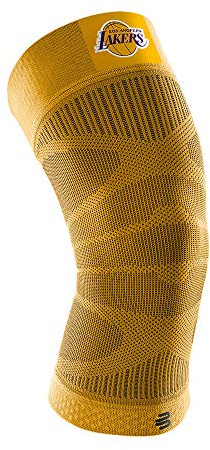 BAUERFEIND Kniebandage Sports Compression Knee Support NBA, 1 Unisex Sportkniebandage für Ballsportarten, Basketball Knie-Bandage NBA-Logo