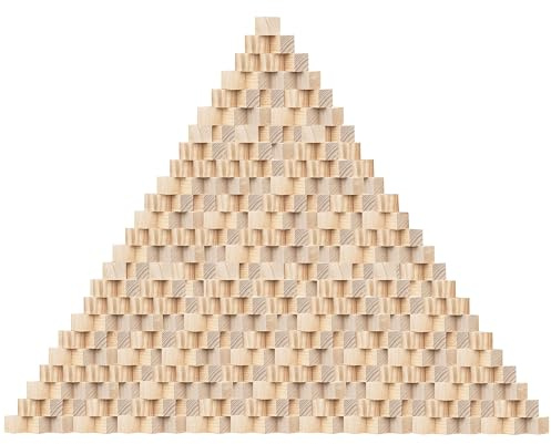 Kurtzy Deko Holz Würfel (300 Stück) - 1 x 1 x 1cm Kleine Holzwürfel - Natürliche Holzwürfel Blanko aus Kiefernholz - Pädagogische Bastelwürfel für Holz DIY, Stempel, Kunst & Handwerk, Puzzles, Zahlen