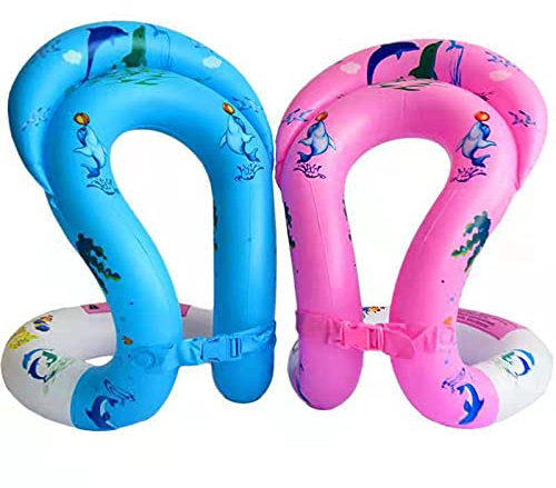 2er Pack Doppelairbags Schwimmen Schwimmring Aufblasbare Kinder Schwimmbett Spielzeug Schwimmring für Baby, Kinder, ErwachseneAd,S