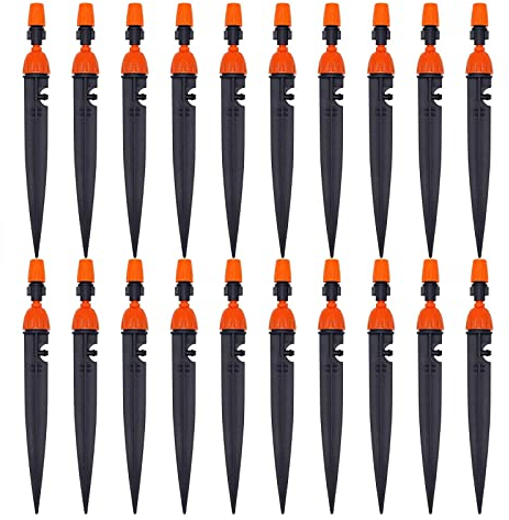 Micro Spray Bewässerung Tropfer Pflanzen Bewässerungssystembewässerungs Sprinkler Einstellbar Micro Tropfer Bewässerung System Tropfer Sprinkler Eine Düse, 2 In 1, 4/7 Rohr Anschließen, 20 Stück