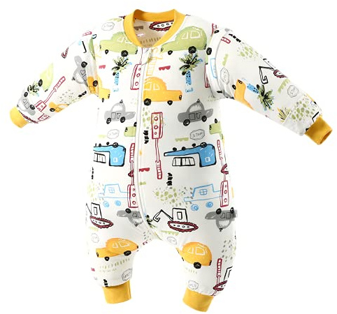 Daysskk Schlafsack mit Beinen Baby 18-36 Monate Schlafsack mit Füßen Baby Winter 2.5 Tog Babyschlafsack Winter mit Abnehmbaren Ärmeln Ganzjahresschlafsack mit Füßen Baby Winterschlafsack mit Beinen