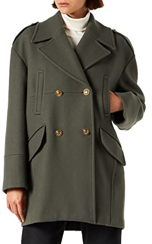 Pinko Women's Claudette 1 Caban Cloth, I80_peat, UK 16