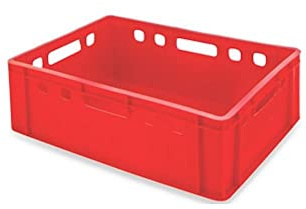 PROREGAL CHEFGASTRO Eurobehälter Fleischerkasten E2 | HxBxT 20x40x60cm | 41 Liter | Rot | Fleischerkiste, Fleischkiste, Metzgerkiste, Fleischbehälter