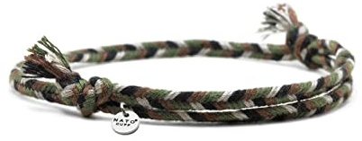 Nato Cuff - Geflochtenes Baumwollarmband 4mm- Handgefertigt in Frankreich - Herren Damen Verstellbares Juwel