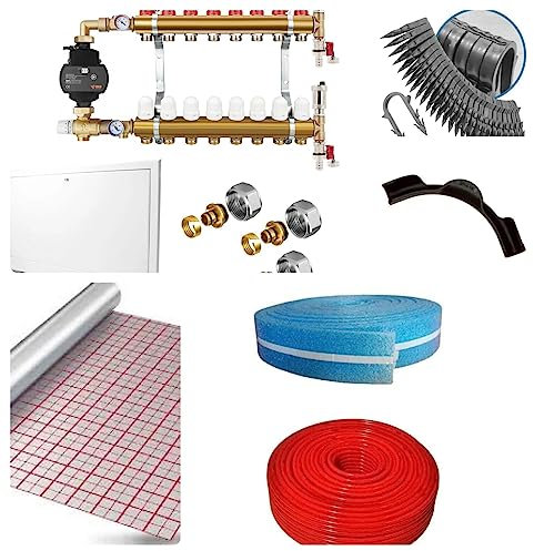 Underfloor Heating Package 120-140 m2 (Red,yellow)