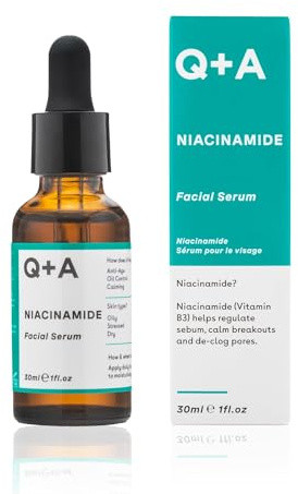 Q+A Niacinamide Facial Serum 30ml, Balancing Vitamin B3 Serum | Hydrates, Reduces Excess Oil and Supports Clear-Looking Skin
