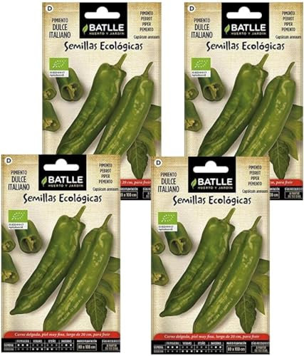 Pack 4 Semillas de pimiento dulce italiano ecológico Semillas Batlle