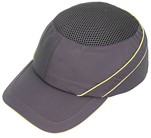 Chapeau Rigide En PU, Casquette Légère, Casque Réglable, Protection De Tête Durable Avec Bande Réfléchissante Pour les Travaux Industriels De Construction, les Activités De Plein Air (gris)