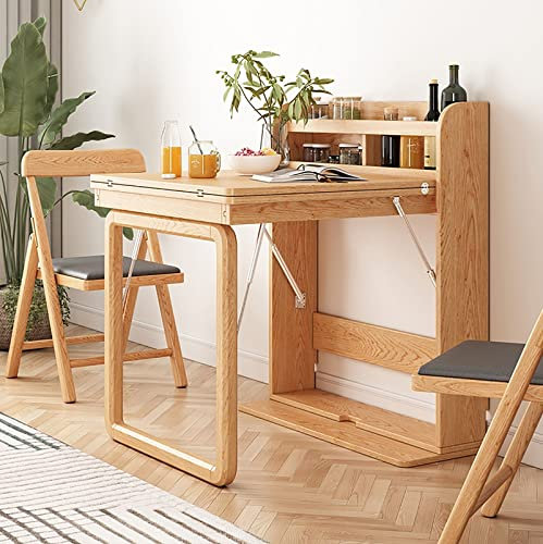 CEEBUS Multifunktionaler Wandtisch, Esszimmerstuhl nicht enthalten, Modern, Holz, Platzsparend, Ausziehbar, Multifunktionell, 6 Personen, One Size, B
