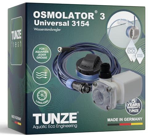 Tunze Osmolateur 3 Universel 3154 I Régulateur de niveau d'eau pour aquariums d'eau douce I Capteur de sécurité I Pompe doseuse avec capteur de régulation optique et support magnétique