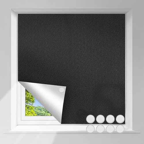 Estores Opacos magnética para Ventana, Cortinas Opacas Estores Enrollablesaislante para claraboya oscurecimiento Solar Estor Opaco sin Agujeros Portátiles