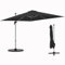 GOPLUS Parasol de Jardin Exterieur, Parasol Déporté 3x3M avec Poteau en Aluminium, UPF50+, Parasol Inclinable à 5 Positions & Rotatif à 360°, Parasol Patio, Piscine, Noir