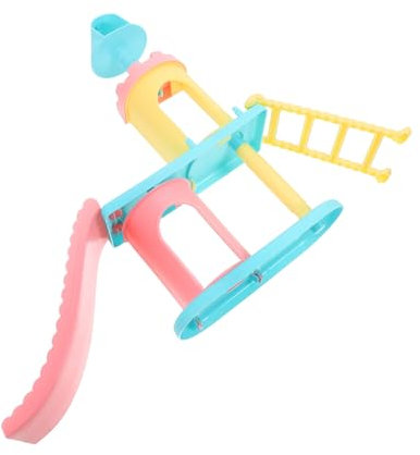 CORHAD Mini Playground Model 17cm Dollhouse Slide ABS Plastic Miniature Playground Toy DIY Sand Table Decor Colourful Doll House Furniture Boys and Girls Desktop Ornament