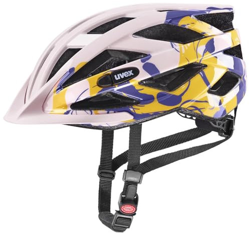 uvex air Wing - Leichter Fahrradhelm für Damen und Herren - individuelle Größenanpassung - Powder-Liquids - 52-57 cm