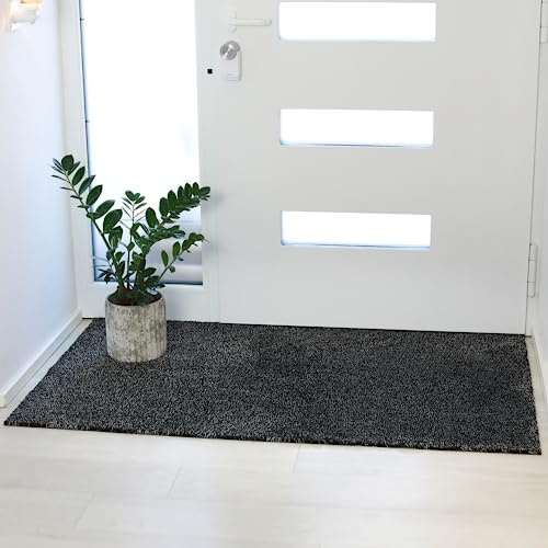 Profolio Fußmatte Innen - Waschbare und rutschfeste Eingangsmatte für Innenbereiche - 1cm Flache Fußmatte - Fußabtreter für den Eingang, Haustür & Flur - 200 x 130 cm - Größe Wählbar