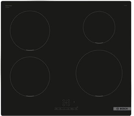 Table de cuisson a induction - BOSCH SER4 - 4 foyers - 4600 W - 59,2 x 52,2 cm - PUE611BB5H - Noir