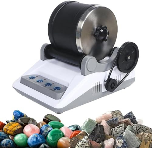 Rock Polisher Kit, Rock Tumbler Kit, Détachable Gemstones Polisher avec boutons de synchronisation Stone Tumbler Polisher Machine Détachable DIY Stone Polisher pour enfants de tous âges