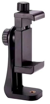 1 x Smartphone-stativadapter, stativ för mobiltelefon, stativfäste för surfplatta, universell mobiltelefonklämma, för monopod och selfie-pinne