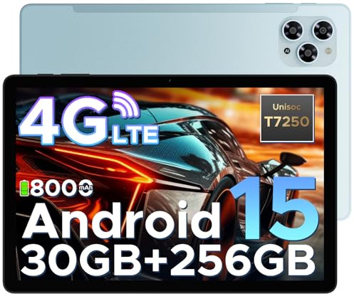 DOOGEE Tab G6 Android 15 Tablet 11 Zoll, 30GB RAM + 256GB ROM Tablet mit SIM Card Slot, 90Hz IPS, 8000mAh Akku, Unisoc T7250 Octa-Core, Widevine L1, 13MP, 4G LTE, 3,5mm Kopfhörer/5G WiFi/Face ID