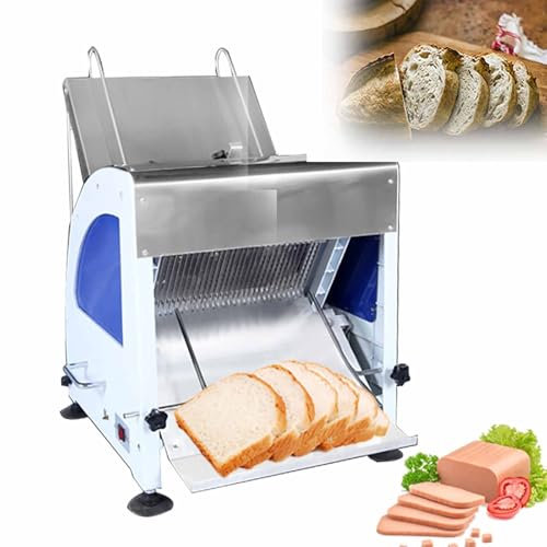 Commercial Bread Slicer, Electric Bread Cutter, Blade Electric Bread Cutter, Kitchen Appliance Toaster, Adjustable Thickness, Food Slicer Machine for Meat Cheese Bread