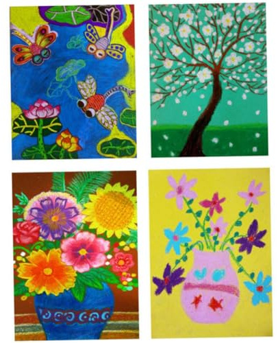 Uonlytech 10piezas Papel De Lija De Color para Pintura Al Óleo y Papel De Lija De Colores Mezclados para Arte y Manualidades
