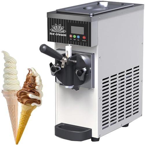 ZenSeFarin Morbida Commerciale Serve Macchina del Gelato con Il Pannello LCD, Pulizia Automatica & Pre-Raffreddamento per I Ristoranti & I Negozi di Dessert Negozi di Snack, Supermercati,Cream